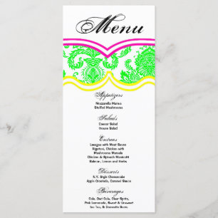 25 Cartes de menu Dentelles Damas Imprimer tissu M
