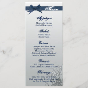25 Cartes de menu Glass glacé Miroir Arbre