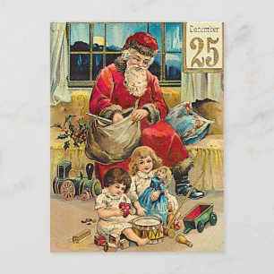 25 décembre - carte de voeux de Noël vintage