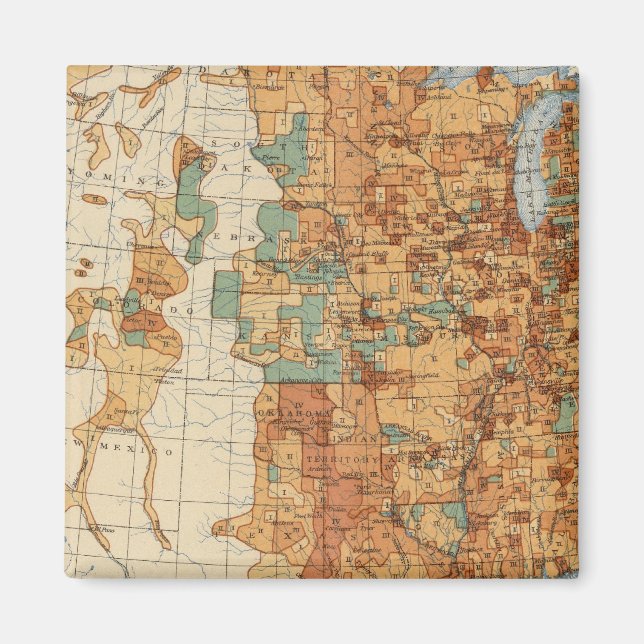 25 Density of increase of population, US, 18901900 Magnet (Front)