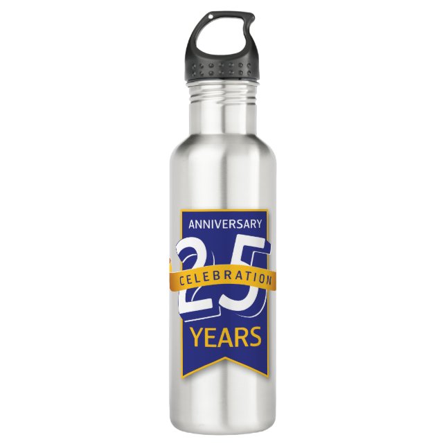 25 e anniversaire bouteille en acier inoxydable (Devant)