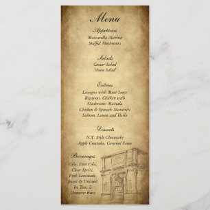 25 épousant dans des étiquettes de menu de Rome