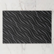 25 feuilles noir et gris Zebra Business Cadeau