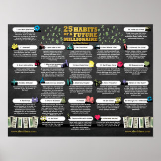 25 Habits of a Future Millionaire Poster