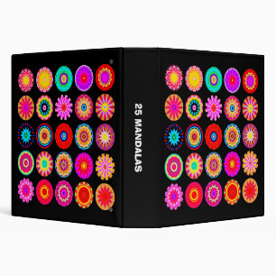 25 Kaliedoscopic Mandalas (1.5in) Binder