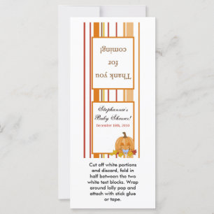 25 Lollipop Topper Autumn Fall Pumpkin Baby