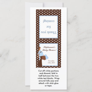 25 Lollipop Topper Blue Mod Mom Polka Dots