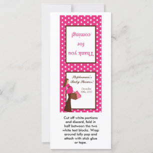 25 Lollipop Topper Pink Mod Mom Polka Dots