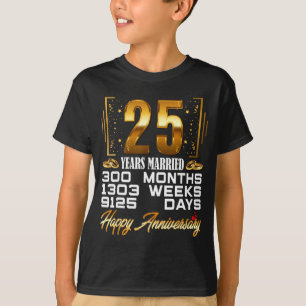 25 Married 25th Wedding Anniversary T-Shirt