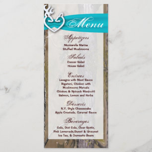 25 Menu Cards Hunting Deer Doe Buck Camo