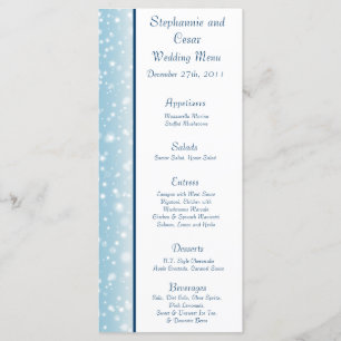 25 Menu Cards Twinkling Snow / Bare Tree