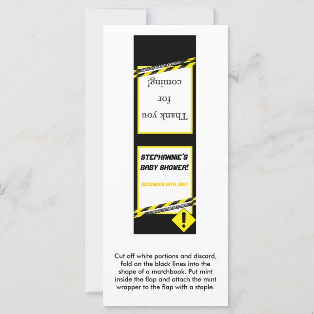 25 Mint Matchbooks Construction (Front)