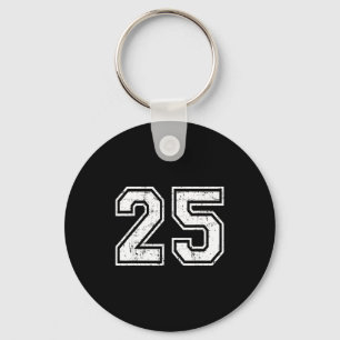 25 Number Twenty-five Team Srts Nge Varsity Matchi Keychain
