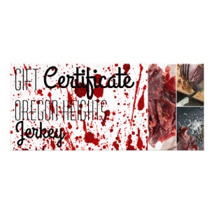25 Pack Business Gift Certificate Blood Splatter V