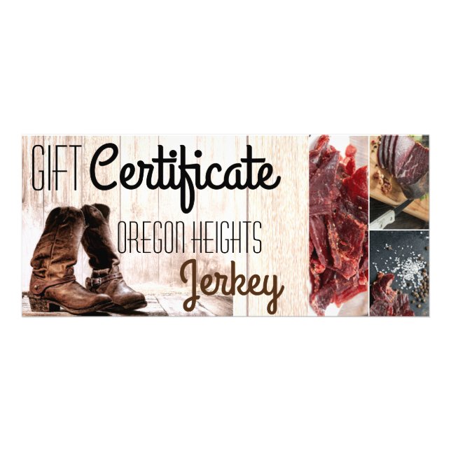 25 Pack Business Gift Certificate Boots Country Ru (Front)