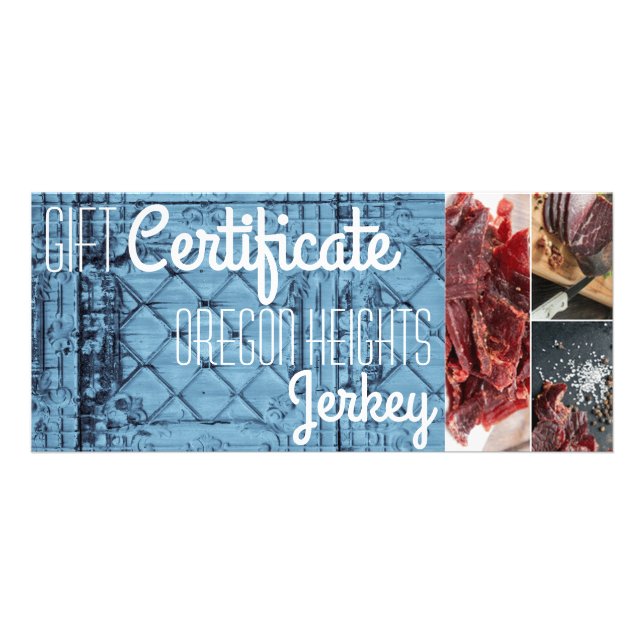 25 Pack Business Gift Certificate Rustic Tin Panel (Front)
