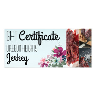 25 Pack Business Gift Certificate Tropical Flowers
