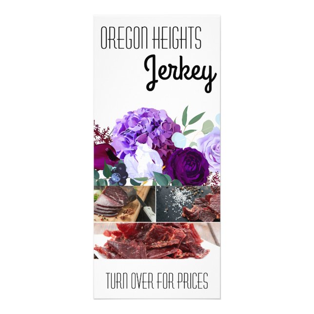 25 Pack Business Price List Lavender Hibiscus on W Rack Card (Front)