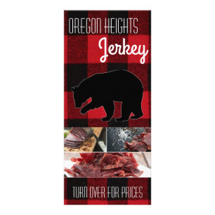 25 Pack Business Price List Red Buffalo Bear Black Rack Card