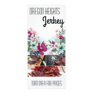 25 Pack Business Price List Tropical Flowers on Bl Rack Card