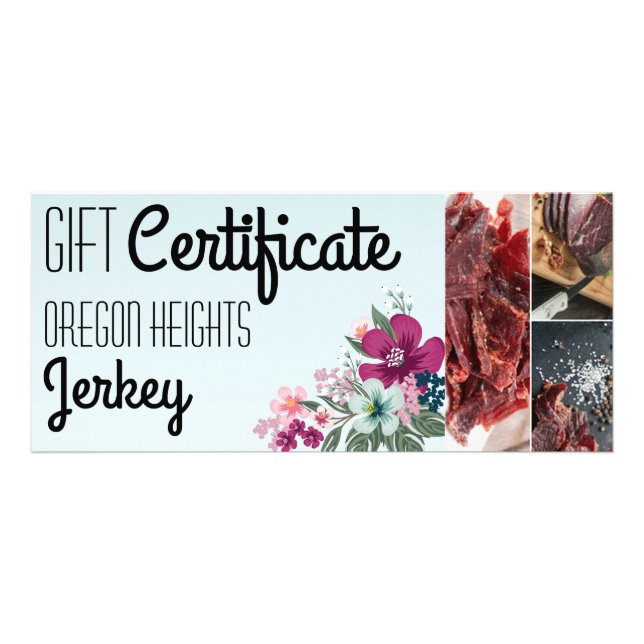 25 Pack de chèques-cadeaux d'affaires Fleurs tropi (Devant)