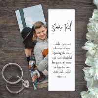 25 Pack de Mini Cartes Mariages Signets