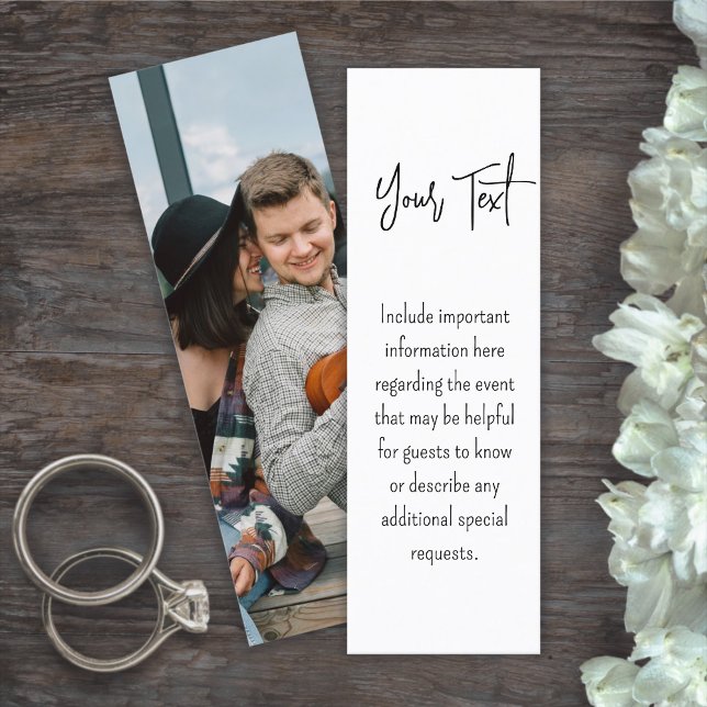 25 Pack of Mini Bookmarks Wedding Enclosure Cards (Creator Uploaded)