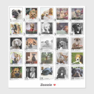 25 Personalized ADVENT CALENDAR PHOTOS NAME