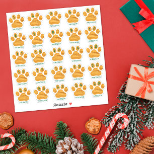 25 Personalized Days of December Dog Paw Advent 