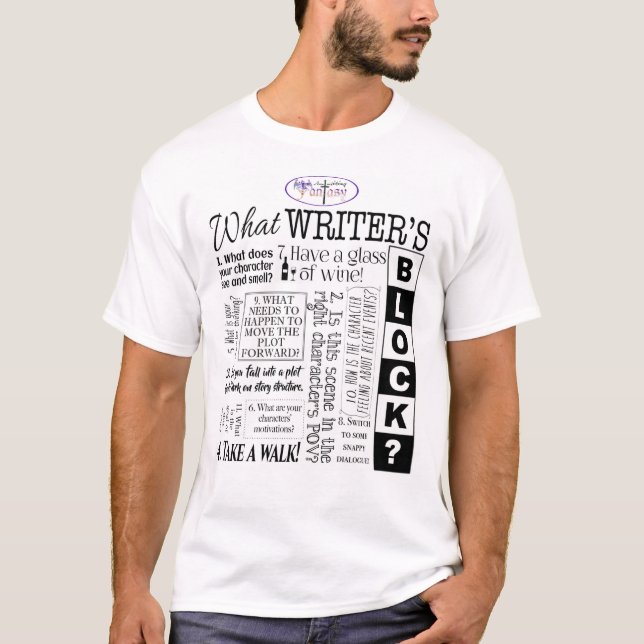 25 solutions au T-shirt du bloc de l'auteur (Devant)