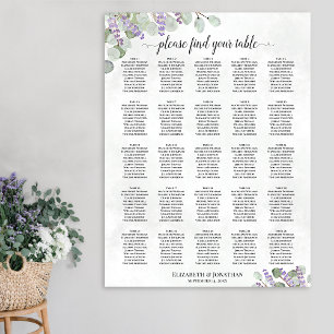 25 Tableau Mariage Plat Lavender Eucalyptus