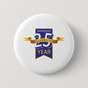 25 th anniversary 2 inch round button