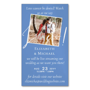 25 x Magnetic Wedding Livestreaming Save the Date Magnetic Business Card