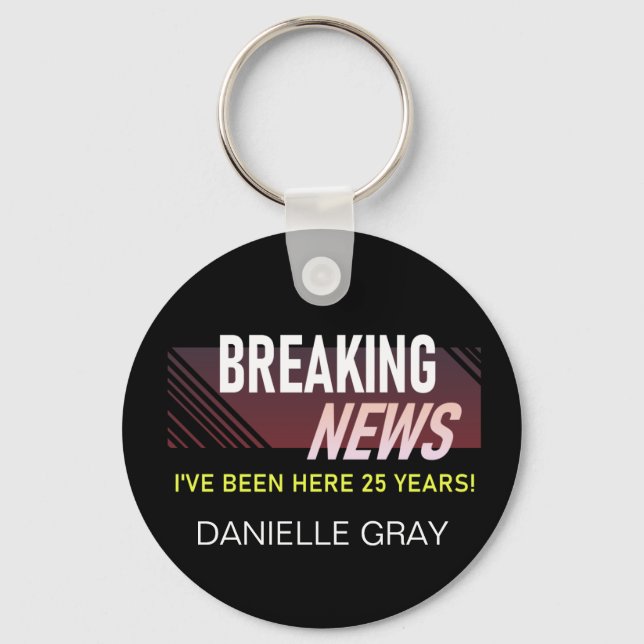 25 Year Work Anniversary Employee Appreciation Acr Keychain (Front)