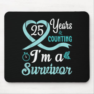 25 Years Counting A Survivor Ovarian Cancer Mouse Pad
