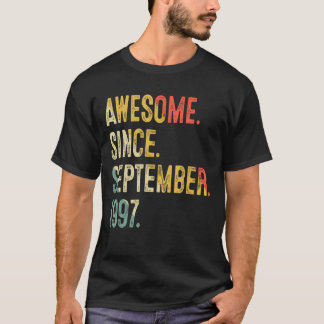 25 Years Old Awesome Since September 1997 25th Bir T-Shirt