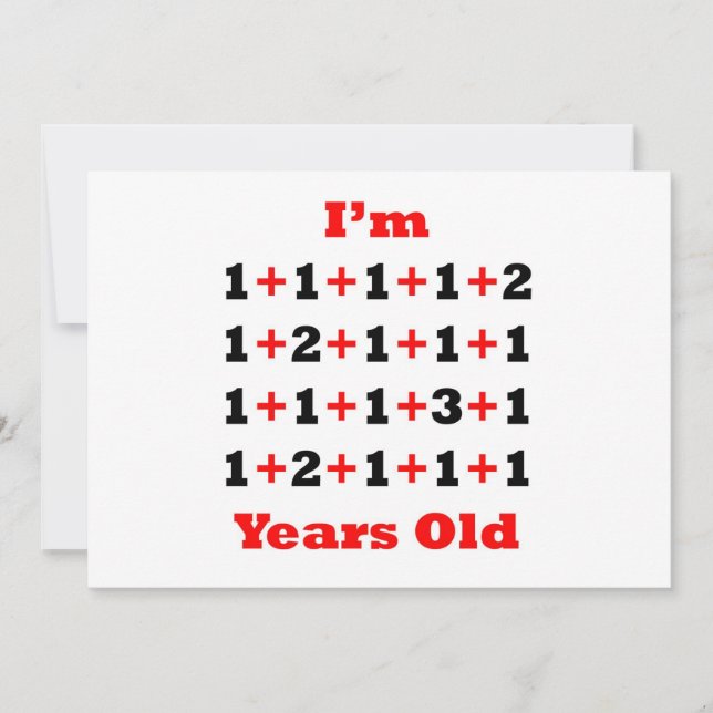 25 Years Old B Red Card (Front)