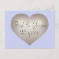 25 years silver fade heart silver anniversary