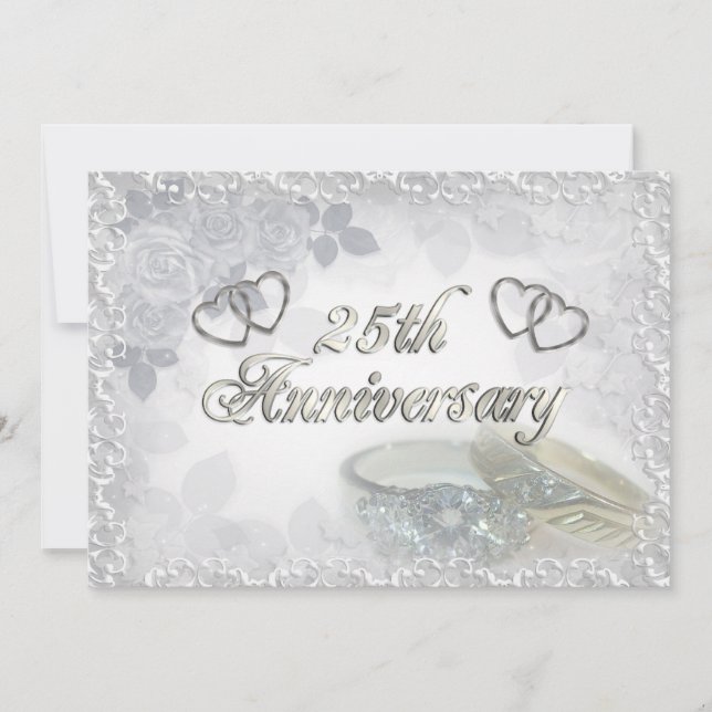 25e anniversaire anneaux Invitation (Devant)