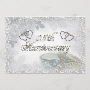 25e anniversaire anneaux Invitation