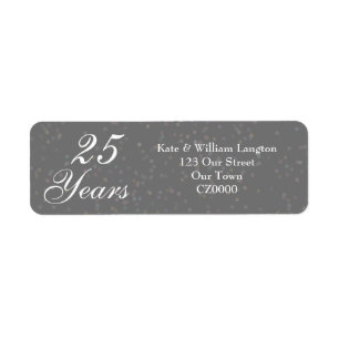 25e Anniversaire de Mariage Confettis en Poussière