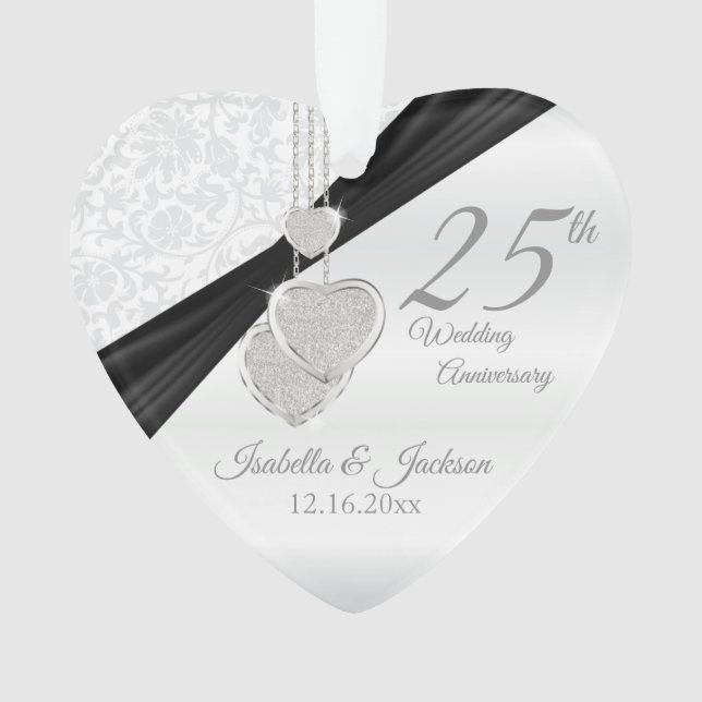 25e anniversaire de Mariage d'argent Conception (devant)