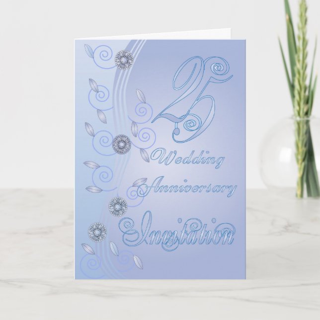 25e anniversaire du Mariage Carte d'invitation (Devant)