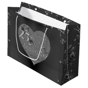 25e anniversaire du Mariage Rose sac cadeau de coe