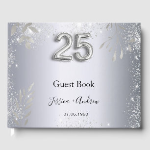 25e anniversaire mariage argent feuillage livre d'