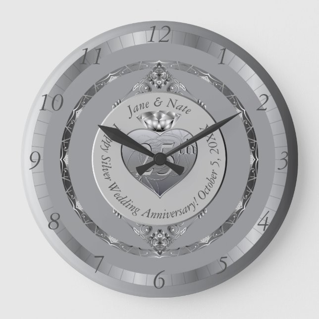 25e horloge murale du 25e anniversaire d'argent (Recto)