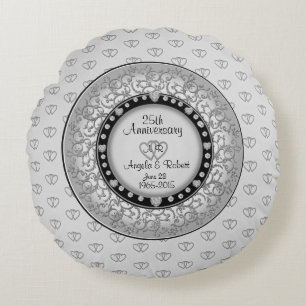 25e Mariage d'argent Coussin