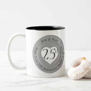 25ème Anniversaire de Mariage d'or Mug