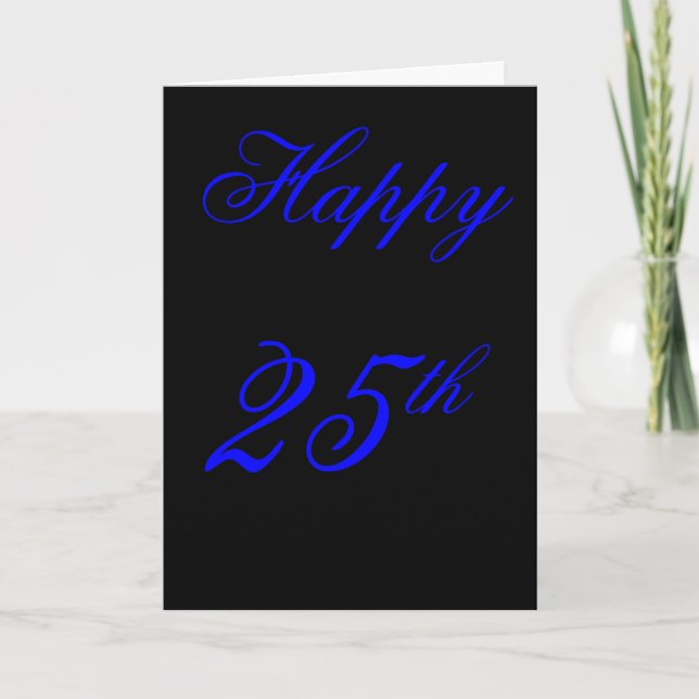 25ème carte d'anniversaire (Devant)