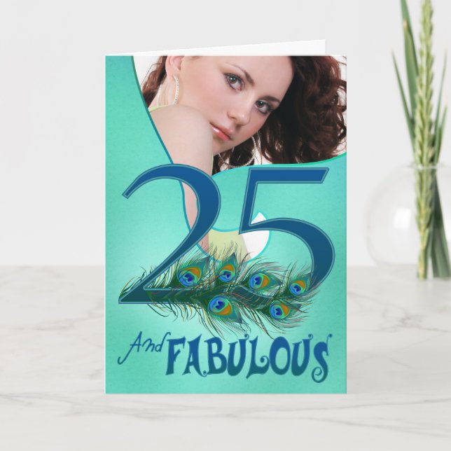 25ème Cartes de modèle d'anniversaire (Devant)